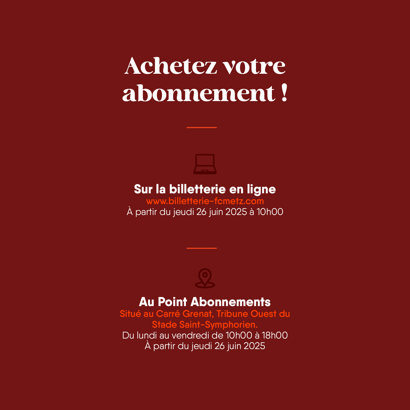 Abonnements 2025-2026