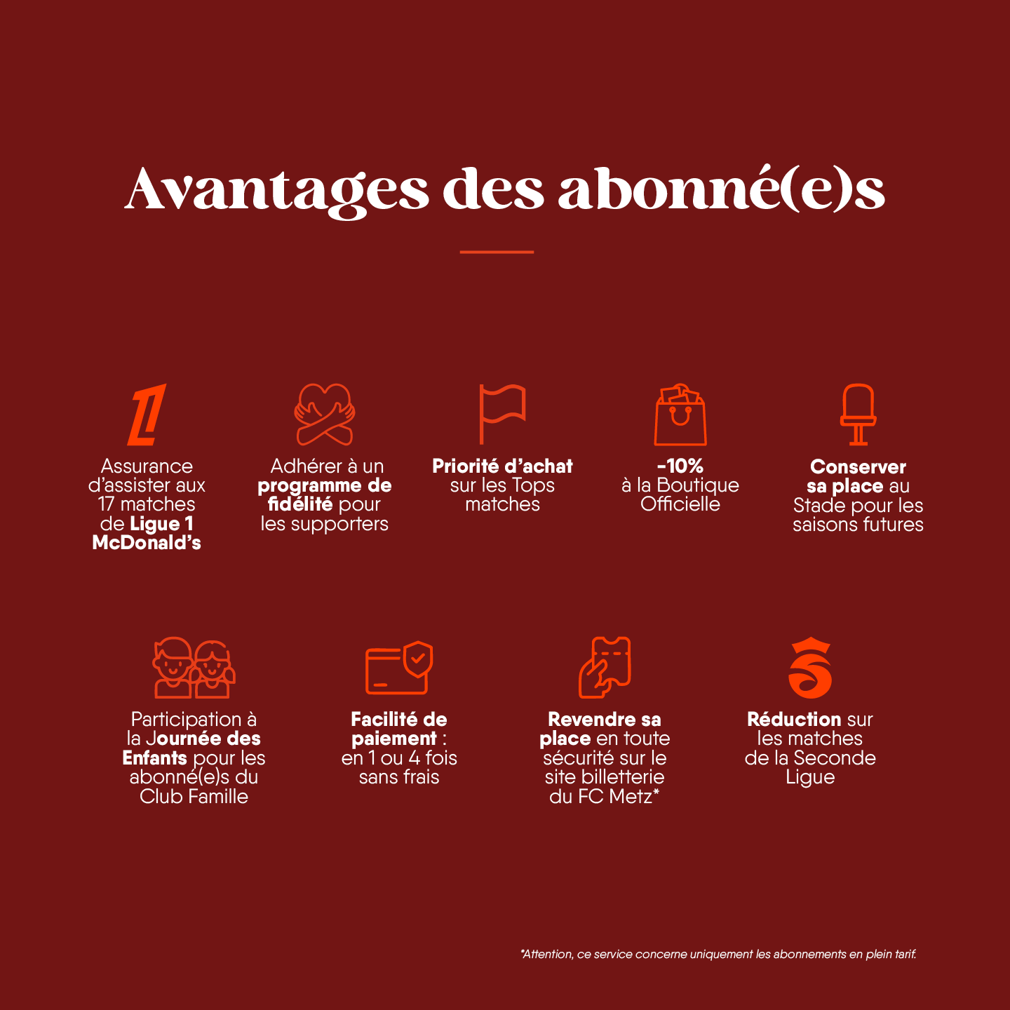 Avantages des abonné(e)s