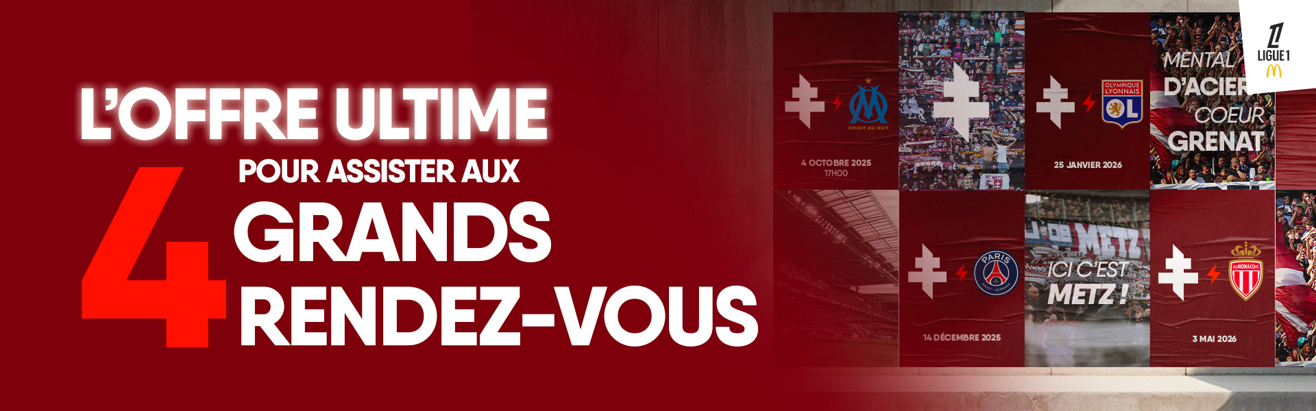Pack 4 matches - L'offre ultime