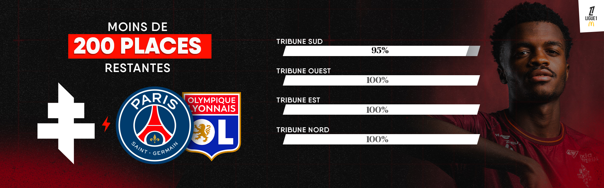 Pack PSG-OL - Moins de 200 places