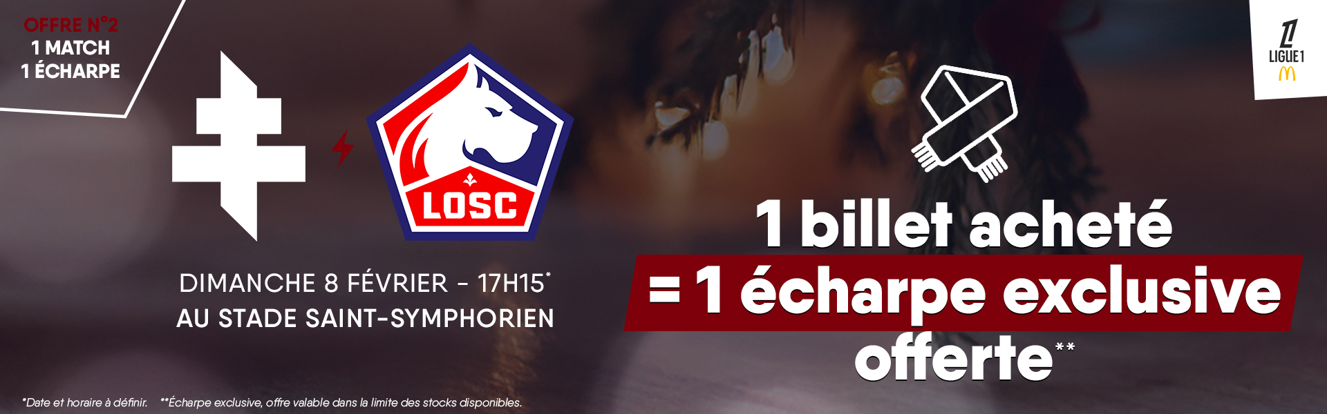 Offre de Noël : Lille OSC + 1 écharpe exclusive offerte