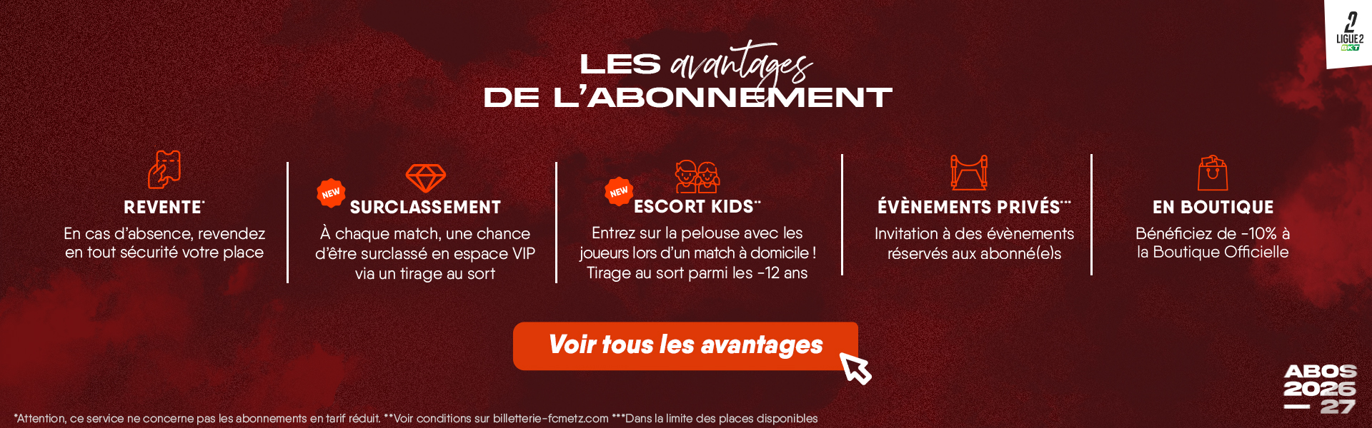 Avantages abonnés